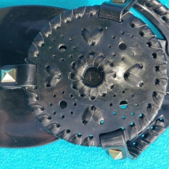 Jack Rogers Black Georgica Jelly Thong Sandals - Picture 2 of 5